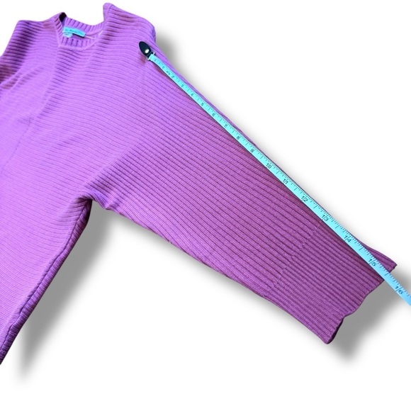 NWT Vila Milano Pink Mauve Bolero Ribbed Soft Sweater - Medium - Picture 4 of 7